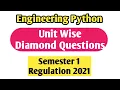 GE3151 Problem Solving and Python Programming Important questions Regulation 2021 Vincent Maths