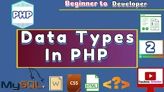 Data types in PHP integer float boolean resoure Null Tutorials for beginners - HINDI