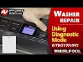 Whirlpool Washer - Diagnostic Mode Troubleshooting Error codes by Factory Technician