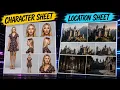 Create FULL Character Sheets Location Sheets in SECONDS with this workflow and Custom Node