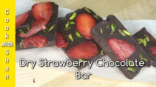 How to make Dry Strawberry Chocolate Bar Shan s Home Cooking