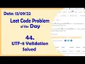 UTF-8 Validation C Leetcode Daily Challenge