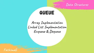 Queue Enqueue-Dequeue Array Linked List Implementation Data Structure FathimaG Eng Sub