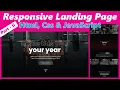 Responsive Landing Page using Html Css JavaScript for GYM Part-II JavaScript Projects