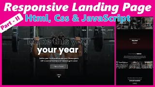 Responsive Landing Page using Html Css JavaScript for GYM Part-II JavaScript Projects
