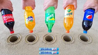 Experiment !! Coca Cola, Pepsi, Sprite, Fanta, Yedigün and Mentos Underground