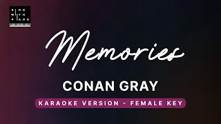 Download Memories - Conan Gray (FEMALE Key Karaoke) - Piano Instrumental Cover with Lyrics MP3