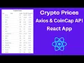 Build a Crypto Prices App with React JS and Axios API Project Beginner Tutorial