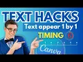 CANVA ANIMATION How to Make Text Appear One by One Time Control it