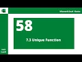 Unique Function in Excel Unique Dynamic Array Function
