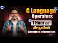 C Language Operators in Telugu All Operators Explained with Examples C Programming Zero to Hero