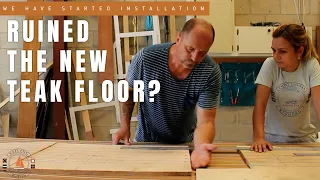 Sailboat Full Refit [Ep.14 ]- New Teak Floor,Fiberglassing PORTLIGHTS and Making Steps