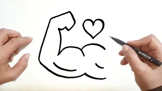 كيف ترسم عضلات زراع سهل خطوه بخطوه للمبتدئين رسم سهل How To Draw A Muscle Arm Easy Drawings 