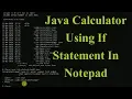 Java Calculator Using If Statement In Notepad