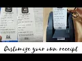 How to manually customize your receipt using Xprinter