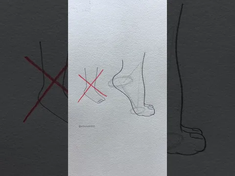Draw perfect foot like this 🎨🙂 #art a#youtubeshorts #shortsfeed #viralshorts