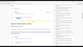 Constructor in java with interview questions and answers