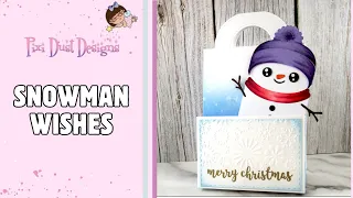Ombre Holiday Treat Bag with Snowman Tag Christmas in July Release