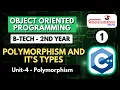 Lec 1 Polymorphism and it s Types OOPM B-Tech 2nd Year