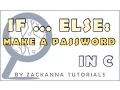 20 If Else How to Make a Password in C