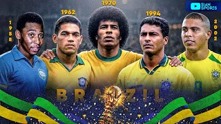 1958, 1962, 1970, 1994 E 2002: OS 5 TÍTULOS MUNDIAIS DO BRASIL !