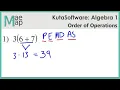 KutaSoftware Algebra 1 - Order of Operations