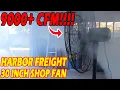 HARBOR FREIGHT Shop Fan 9000 CFM - SO MUCH BLOW Central Machinery Review