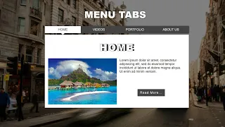 SIMPLE MENU TABS USING JavaScript JavaScript TUTORIALS