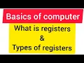 L 1 2 what is REGISTERS and its parts Basics of COMPUTERS MCS-012