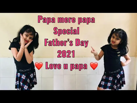 Download MP3 Easy dance steps for kids!!Father’s Day Special ❤️!! Chanda Ne pucha Taron Se!! Dance cover by Manvy