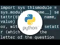 How do I call setattr on the current module