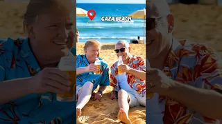 Trump And Netanyahu On Gaza Beach Shorts  Trump And Netanyahu On Gaza Beach Shorts