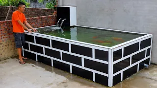 How to make a modern 4-sided aquarium with standard filter