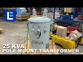 25 KVA Overhead Pole Mount Transformer - Grounded Wye Primary Secondary
