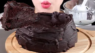 ASMR Chocolate Cake | I Made It Myself | Dunked In Milk | Eating Sounds Mukbang