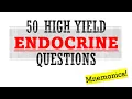 50 High Yield Endocrine Questions Mnemonics And Proven Ways To Memorize For Your Exam