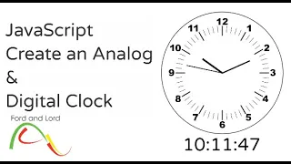 JavaScript - Create an Analogue and Digital Clock using HTML CSS JavaScript