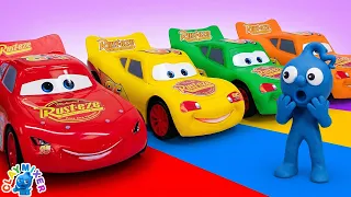 🚗 Tiny Joue avec des Voitures Jouets Colorées - Dessins Animés pour Enfants | Clay Mixer Heroes