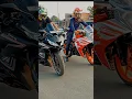 ktm rc125 vs yamaha r15 v3 long race #shorts