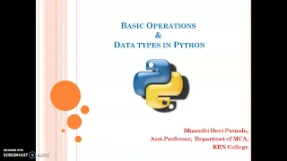 2 Basics of Python Programming by Bharathi Patnala