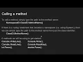 Using Calling Methods in C