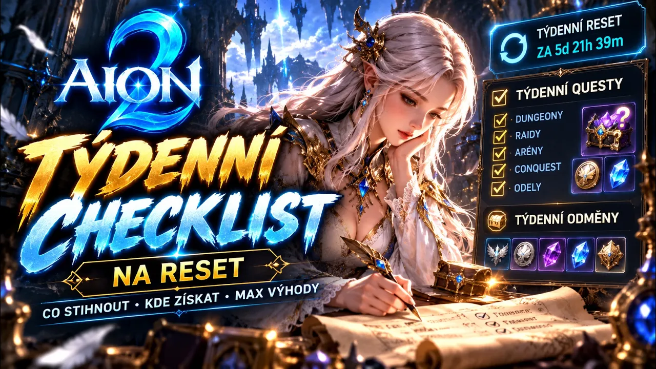 AION 2: Týdenní checklist – co stihnout před resetem + PDF | #oficial #creator | MagicStark