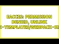 EACCES permission denied unlink vue-- md