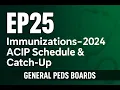 Immunizations 2024 ACIP Schedule Catch-Up Ep25 General Peds Boards
