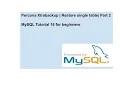 Percona Xtrabackup Single table restore MySQL tutorial Part 2