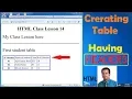 Creating Table by having headers in html - Lesson 14