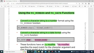 Using Conversion Functions and Conditional Expressions in SQL