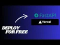 Deploy FastAPI Server on Vercel for FREE Quick Easy Tutorial