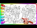 BIG Coloring Pages - LILO and STITCH Coloring Characters from Lilo and Stitch show How to color