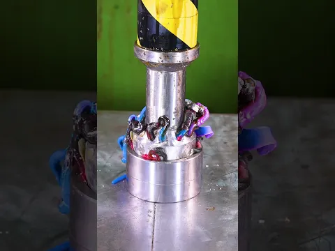 Swedish Candy vs. Hydraulic Press 🇸🇪🍬💥 #bubs #candy